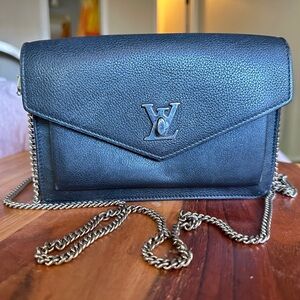 Louis Vuitton Mylockme Chain Pochette Black Crossbody